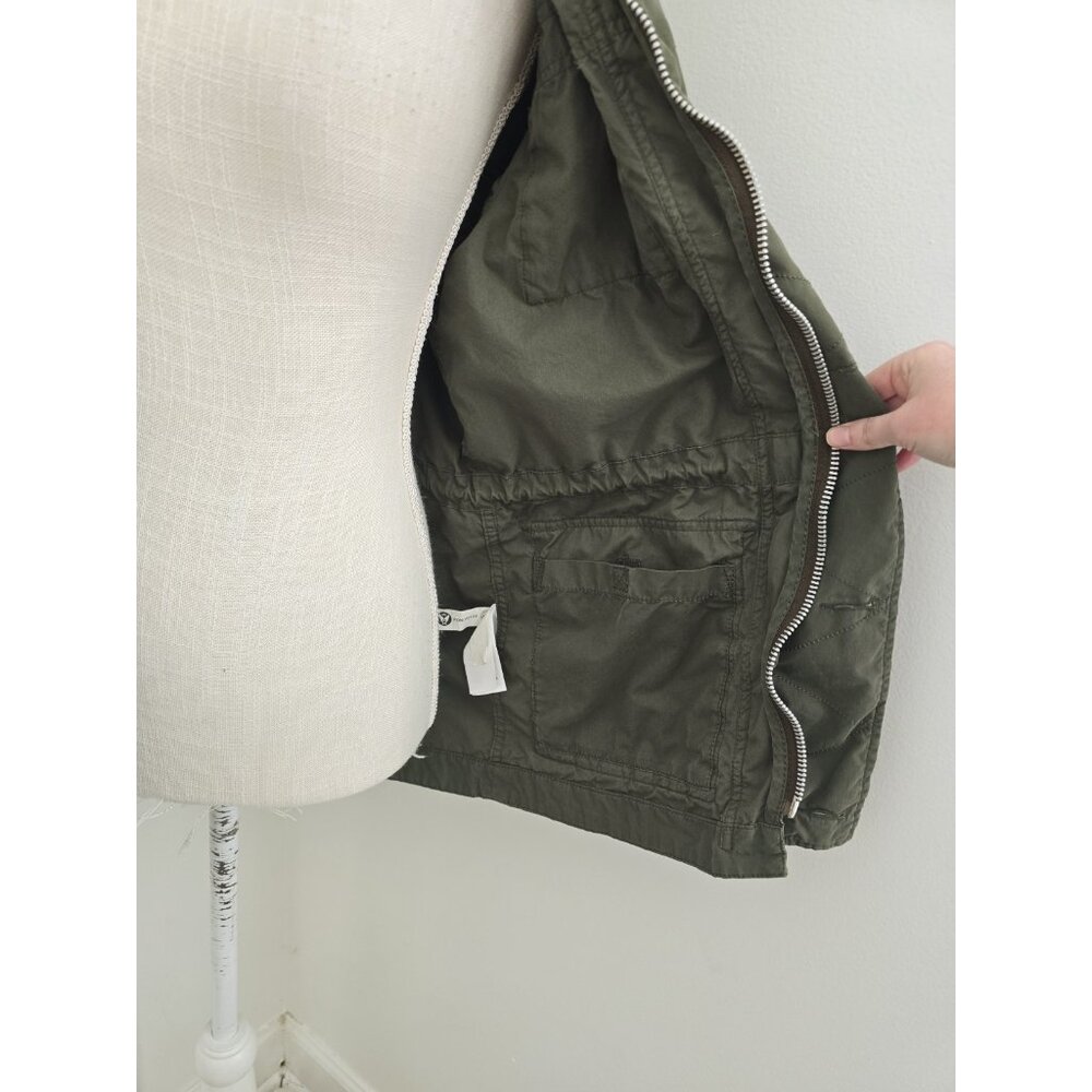 Alpha Industries Army Green Utility Jacket S Small Zip Up Hooded Military Cargo - Picture 8 of 12